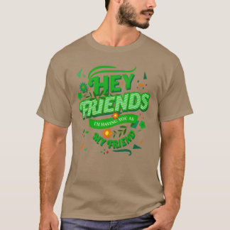 友達のあなたを友達としてお迎えする手描きテトアート Tシャツ