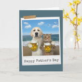 友達のお父様のデイカード付きビール カード (黄色い花)