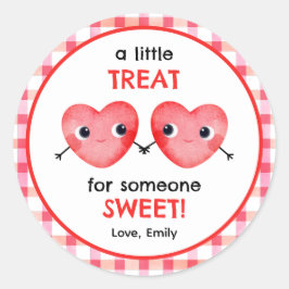 友達のためのちょっとしたハート ラウンドシール