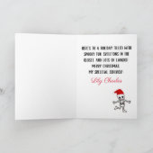 友達のためのカスタム スプーキークリスマス面白いフレーズ シーズンカード (内部)