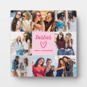 友達のためのベスティーピンクの贈り物フォトコラージュ フォトプラーク (正面)