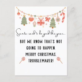 友達のためのメリーおもしろいクリスマス引用文 シーズンポストカード