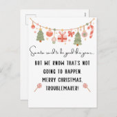 友達のためのメリーおもしろいクリスマス引用文 シーズンポストカード (正面/裏面)