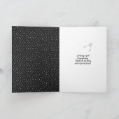 友達のための白いタンポポ カード (内部)