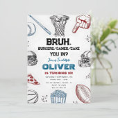 友達のための面白いスポーツパーティーの招待状 招待状 (スタンド正面)