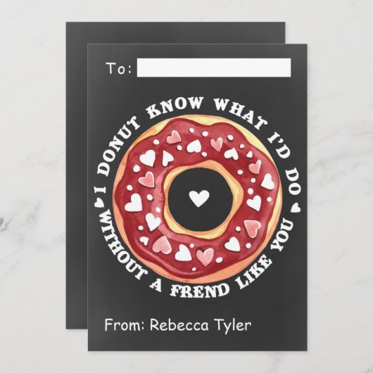 友達のように教室のバレンタインデー シーズンカード (正面/裏面)