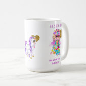 友達のように最高ののベスティコン – Unicorn コーヒーマグカップ (正面右)
