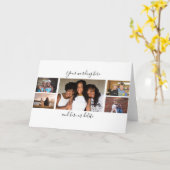 友達のカスタム7枚の写真コラージュとスクリプト カード (黄色い花)