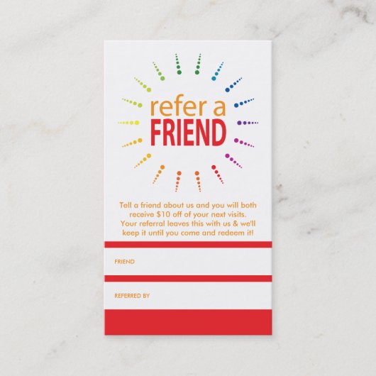 友達のレインボーバーストを参照する 紹介カード (正面)