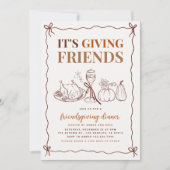 友達の与え友達モダンパーティー 招待状 (正面)