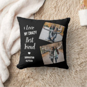 友達の友情熱狂する最高の写真が大好き クッション (ブランケット)