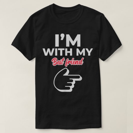 友達の可愛最高のいカップルBFF Tシャツ (デザイン正面)