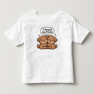 友達の子犬がかわいいベストフレンドTシャツを見つけた トドラーTシャツ