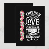 友達の愛を示す 招待状 (正面/裏面)