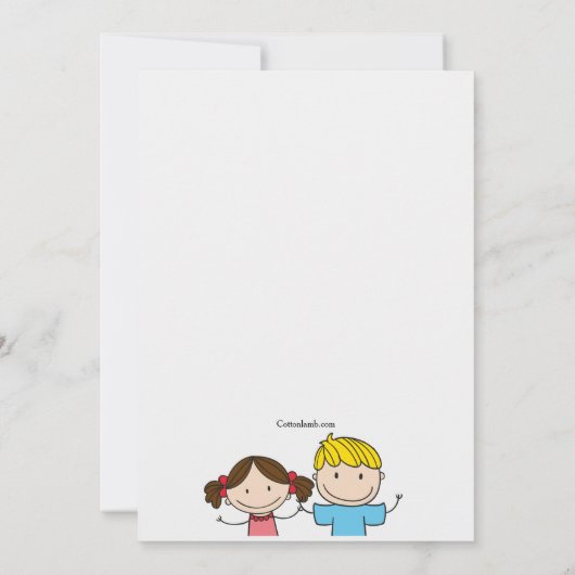 友達の招待状 招待状 (裏面)