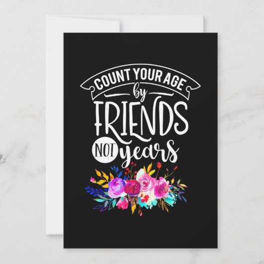 友達の数で年齢を測れ 招待状 (正面)