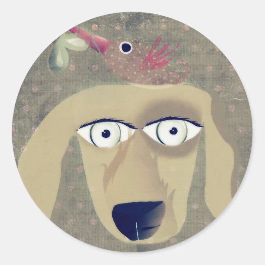 友達の最高のステッカー ラウンドシール (正面)