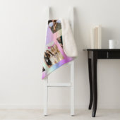 友達の最高の写真コラージュホログラフィックピンク紫 シェルパブランケット (インサイチュ)