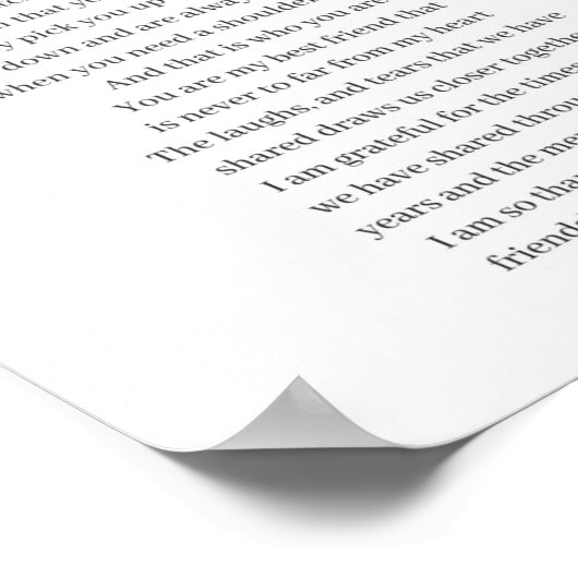 友達の最高の詩のポスター ポスター (角)