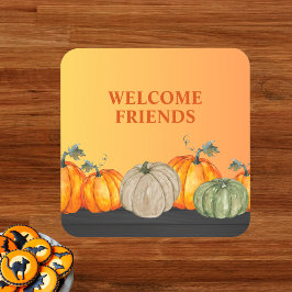 友達の歓迎 かぼちゃ 秋の色 コースター