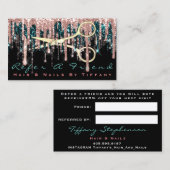 友達の美容院のハサミバラブラックを参照 名刺 (正面/裏面)