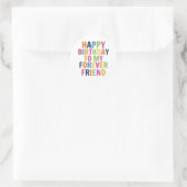 友達の誕生日 ラウンドシール (バッグ)