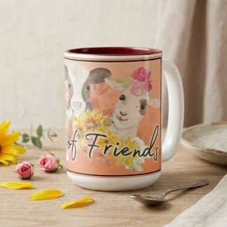 友達の顔 2 コーヒーマグ ツートーンマグカップ