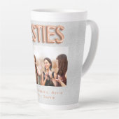 友達のbesties写真バラ金ゴールドシルバーBFF カフェラテマグ (右アングル)