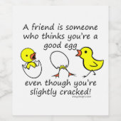 友達はあなたは考えいい人である ワインラベル (シングルラベル)