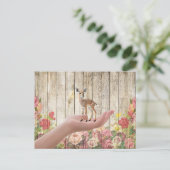 友達はいつも可愛いハイ親愛とハローギフトを持つ ポストカード (スタンド正面)