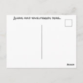 友達はいつも可愛いハイ親愛とハローギフトを持つ ポストカード (裏面)