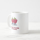 友達はみんな果物 コーヒーマグカップ (正面左)