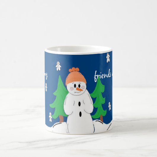 友達はみんな雪片 コーヒーマグカップ (中央)