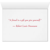 「友達はギフトだ」雪だるまホリデーカード (内部横(下))