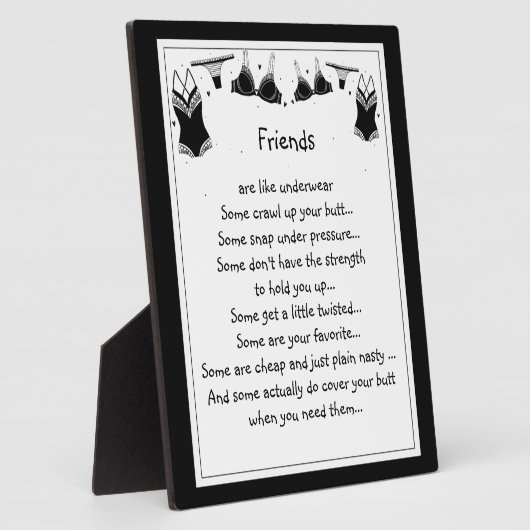 友達は下着のようなものだPlを這い上げる フォトプラーク (側面)