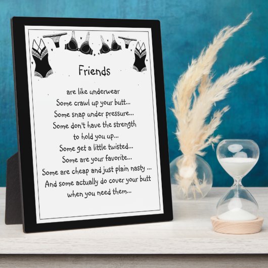 友達は下着のようなものだPlを這い上げる フォトプラーク (側面)