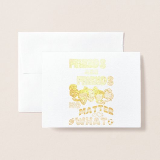 友達は何が何でも友達だ 箔カード (封筒付き正面)