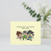 友達は友達と一緒にワインを飲ませない ポストカード (スタンド正面)