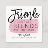 友達は友達に悪いまぶしを持たせないサロン 紹介カード (正面)