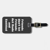 友達は友達を許さない、カレン無料アメリカ ラゲッジタグ (正面横)