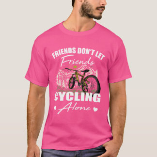 友達は友達を許可しないサイクリング単独の自転車の少年 Tシャツ