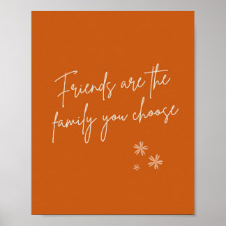 友達は家族の前向き引用文 ポスター