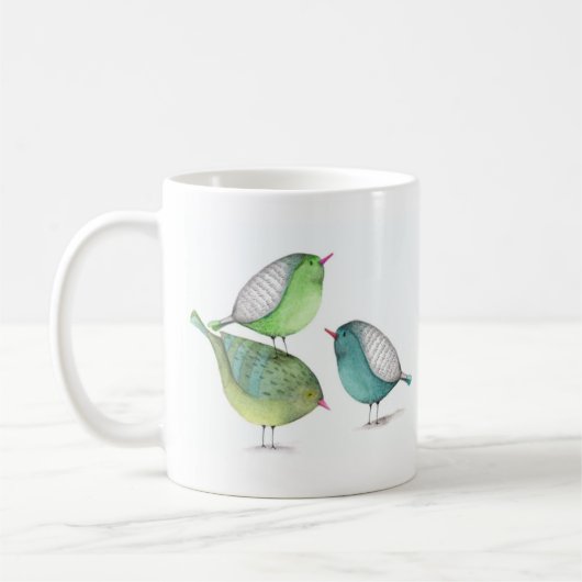 友達は家族を選択タイポグラフィ コーヒーマグカップ (左)