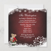 友達は最高の贈り物 - クリスマスのテディベア 招待状 (裏面)