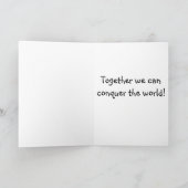 「友達は永遠」と折り畳まれたグリーティングカード カード (内部)