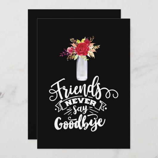 友達は決して別れを告げない 招待状 (正面/裏面)