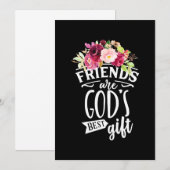 友達は神の最高の贈り物 招待状 (正面/裏面)