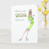 友達は素敵な靴のグリーティングカードのようなものだ カード (黄色い花)