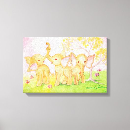 友達は素晴らしい – ゾウは知っている！ キャンバスプリント (正面)