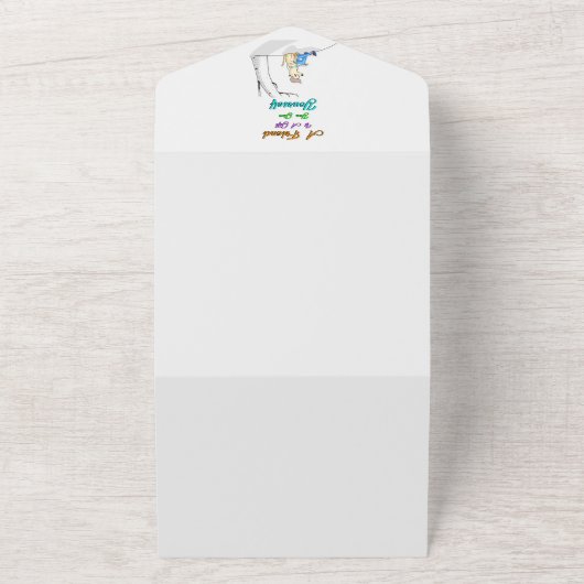 友達は自分に与える贈り物 犬たちとの友情 オールインワン招待状 (外側)